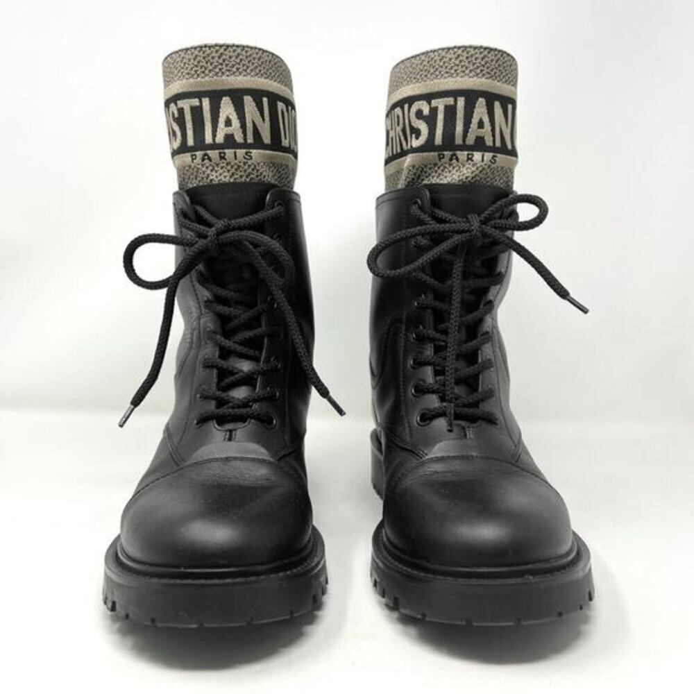 Christian Dior D-Major‎ Combat Boots Black Calfskin Platform EU 39 - Picture 3 of 11